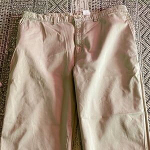 Carhartt Mens Pants Size 44/32 Light Beige/Tan Cotton Flat Front (508)